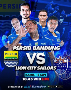 Jadwal Persib vs Lion City Sailor. (rctiplus)